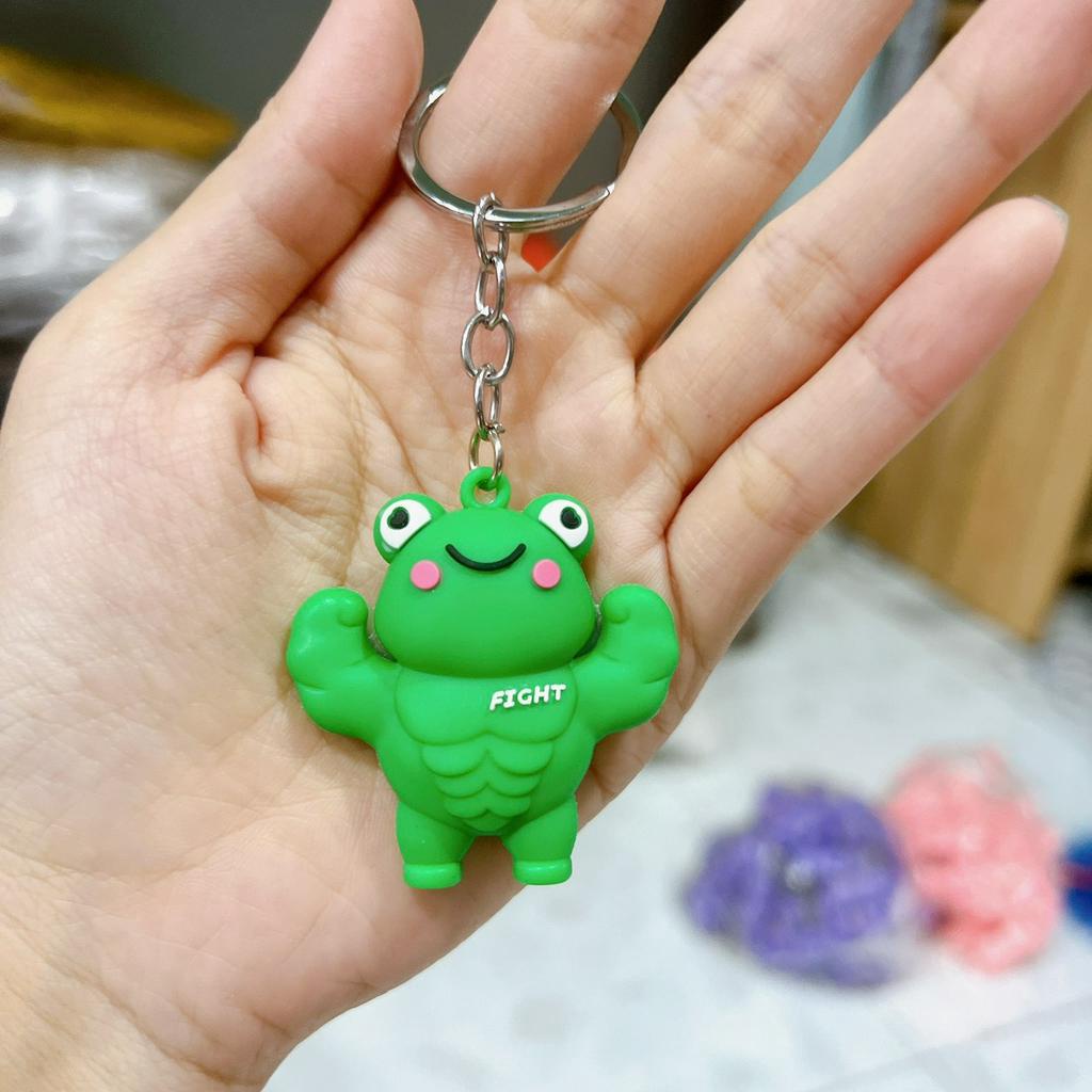 Móc khóa xinh ẾCH LỰC SĨ ngộ nghĩnh, dễ thương