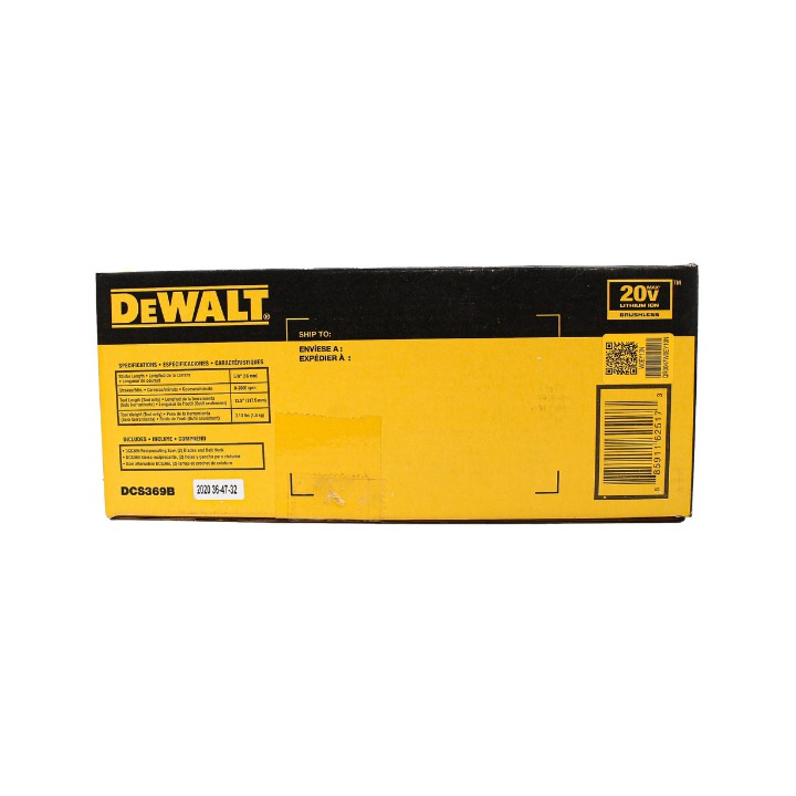 Máy cưa cầm tay dùng điện Dewalt DCS369B| 18-20VMAX | Bảo hành 3 năm | Chính hãng