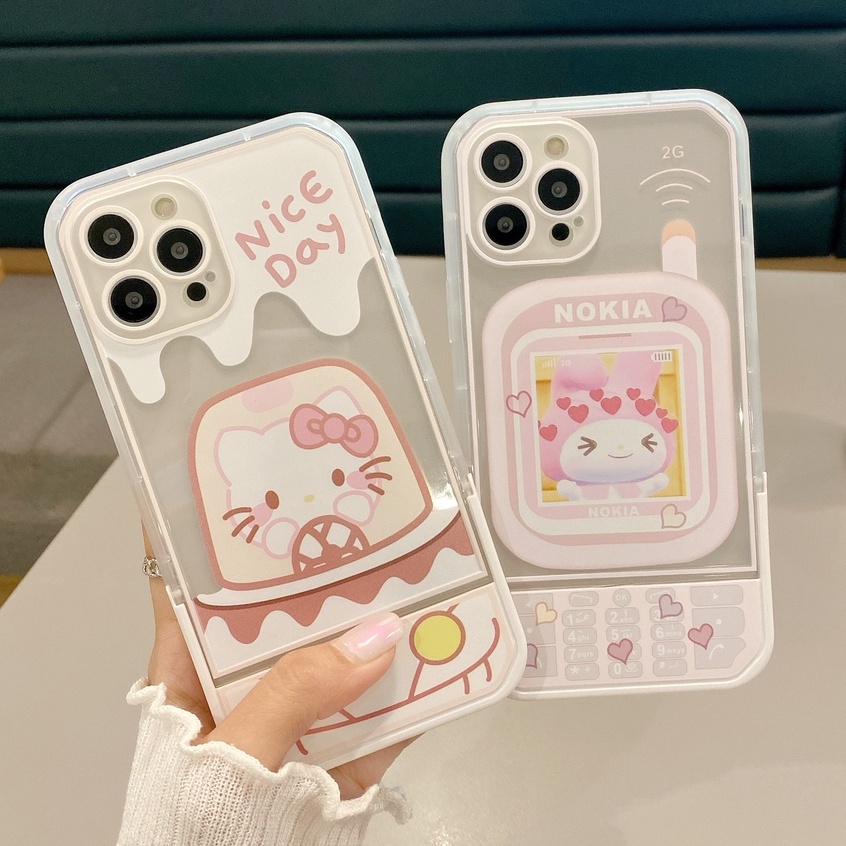 Ốp Điện Thoại Chống Sốc in Hình Hello Kitty Cho iPhone 7 plus X xs max xr 11 pro max 12 pro max 13 pro max