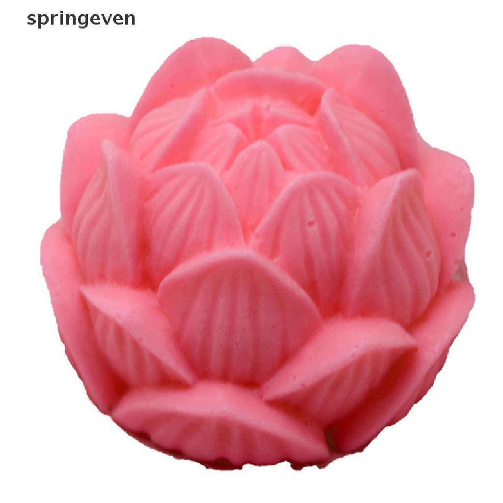 Khuôn Làm Nến / Xà Phòng Hình Hoa Sen 3D Bằng Silicone DIY