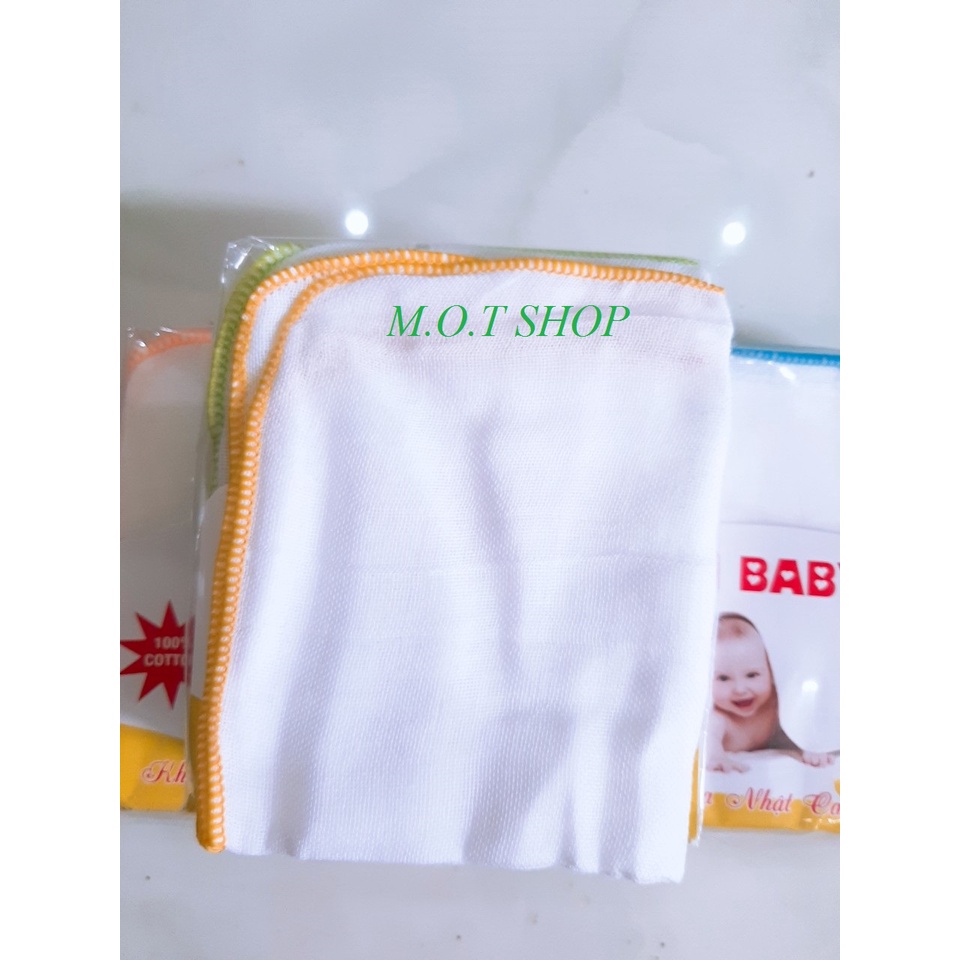 Khăn sữa cho bé-10 Khăn sữa gạc 3 lớp ORI BABY