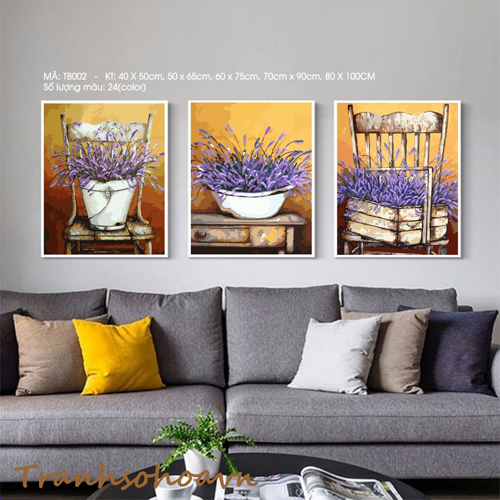 Combo 3 Tranh Sơn Dầu Số Hóa Bộ Tranhsohoavn Treo Tường Siêu Đẹp