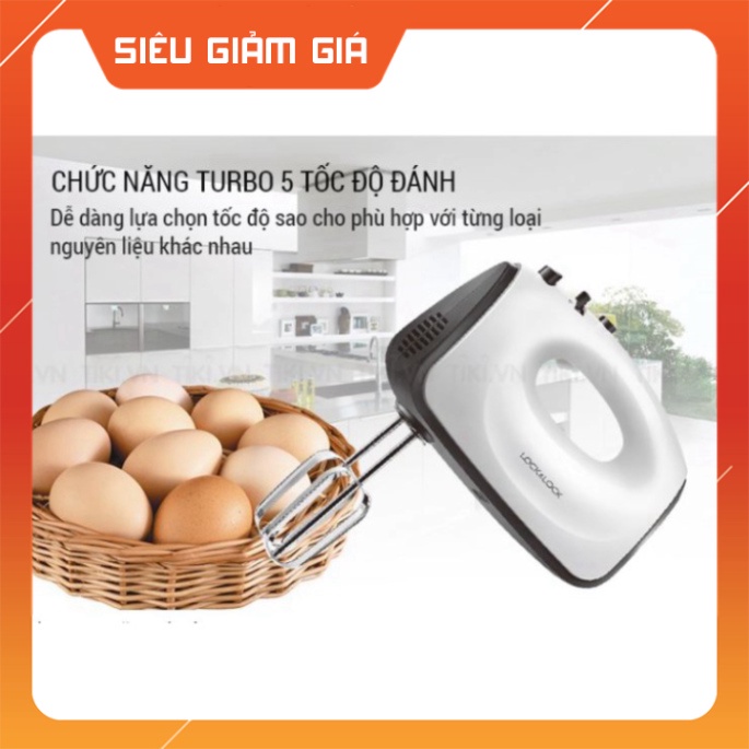 [Siêu Giảm Giá] Máy Đánh Trứng Lock&amp;Lock Hand Mixer EJM501BLK (300W) - Hàng chính hãng (Hộp Xấu)