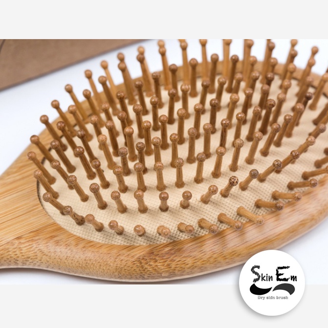 Lược chải tóc massage đầu bằng tre ⚡️ lược tre cao cấp Skinem