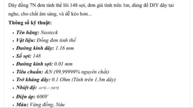 Dây nối 2 đầu 3.5 cao cấp đồng bạc tinh thể 7N