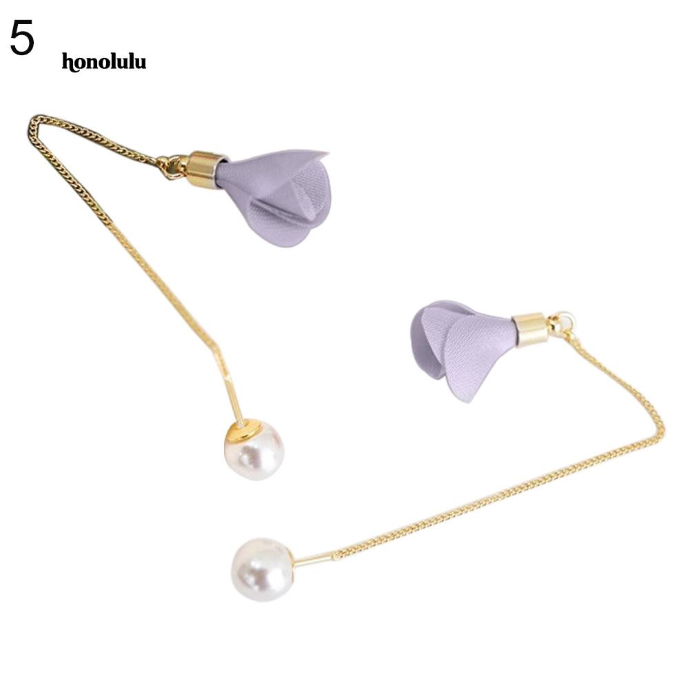 Bông Tai Hoa ĐíNh HạT NgọC Trai Giả