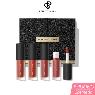 Bộ Son Môi PERFECT DIARY Bộ Quà Tặng Dạng Kem Màu Lì (PD020)