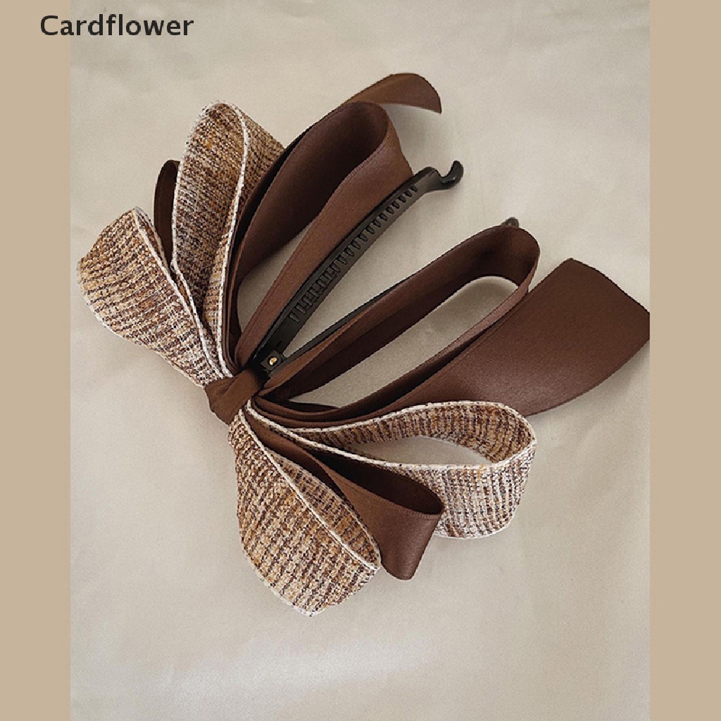 &lt; Cardflower &gt; Kẹp Tóc Hình Nơ Đính Ngọc Trai Giả Màu Trơn Thời Trang Thanh Lịch Mới Năm 2022 Dành Cho Nữ
