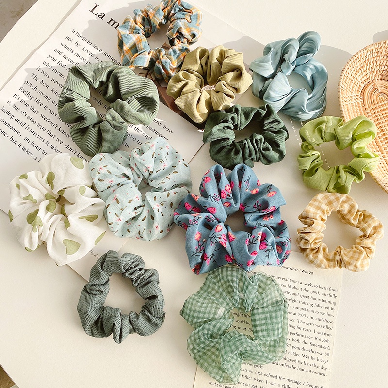 Dây cột tóc đơn giản nhiều màu sắc điệu đà phong cách Hàn Quốc