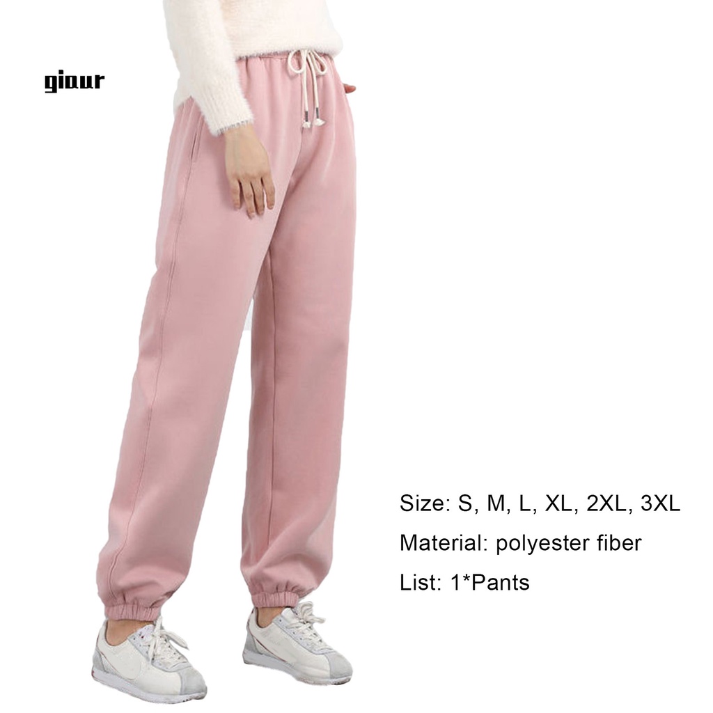 Quần dài chất liệu len cashmere thể thao lót nhung lông thấm mồ hôi trang phục hàng ngày
