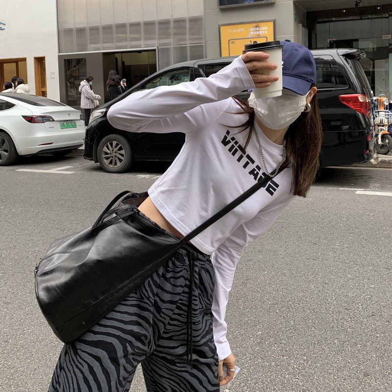 Túi Da PU Đeo Chéo Màu Đen Thời Trang Cho Nữ