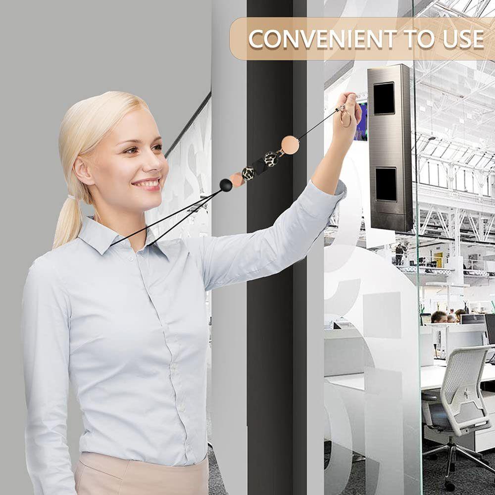 Dây Kẹp Giữ Thẻ ID / Huy Hiệu Bằng Silicon Có Thể Thu Gọn Tiện Dụng Giá Đỡ