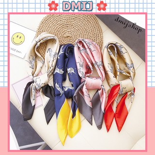 Khăn turban vuông 70x70cm hình ngựa phong cách Nhật Bản