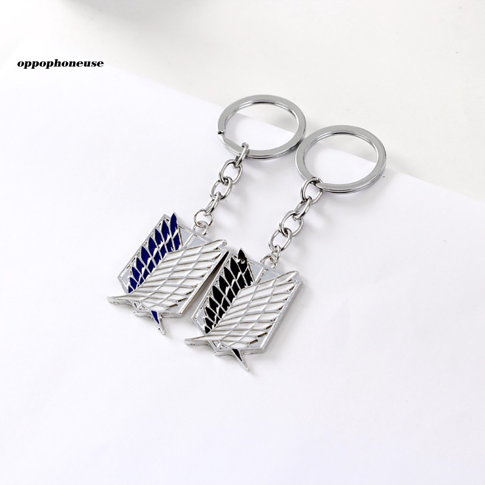 【OPHE】Attack On Titan Anime Keychain Giant Legion Flag Cosplay Jewelry Key Ring Gift