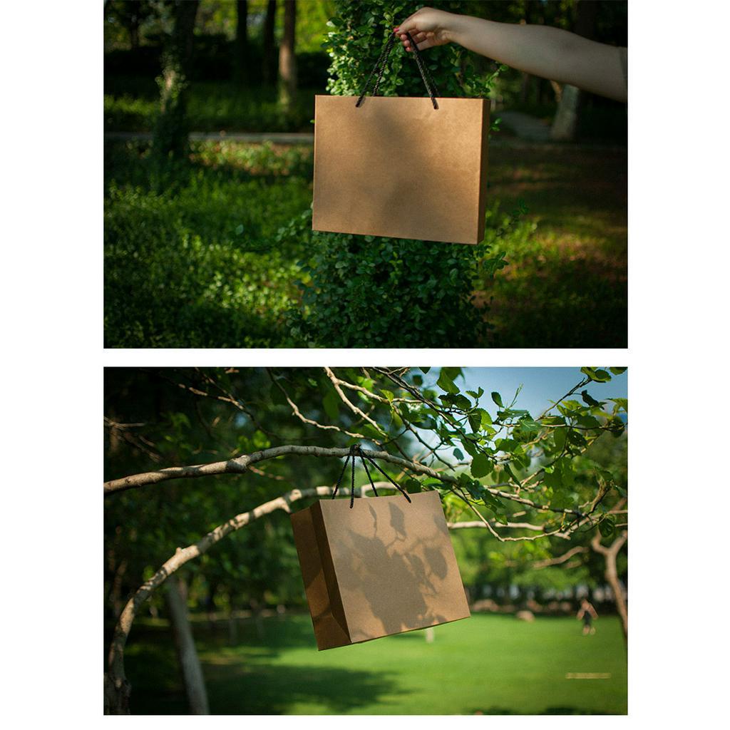 Túi quà giấy kraft quai đen dày chắc chắn Mua Tất