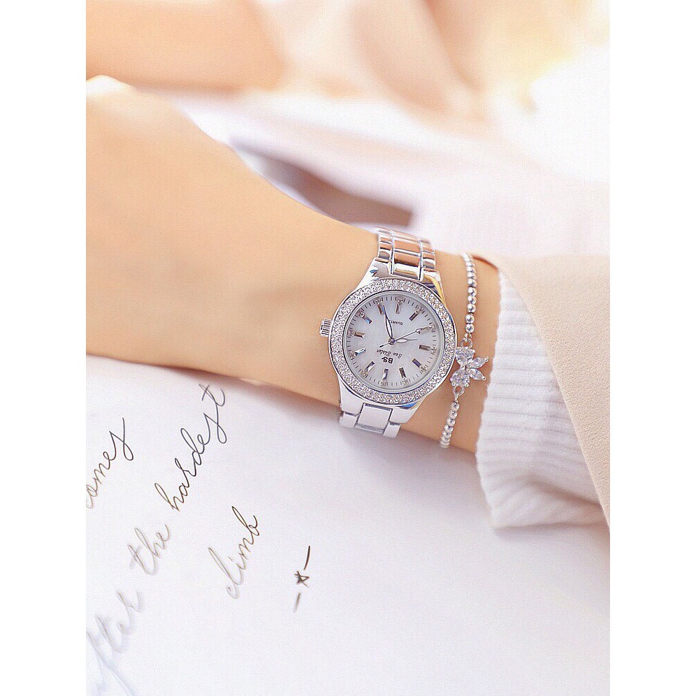 Đồng hồ nữ cao cấp chính hãng hiệu BS đính đá