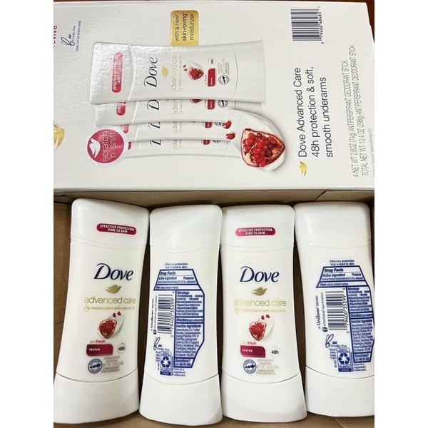 Lăn khử mùi Dove mùi lựu 74g - Nhập USA