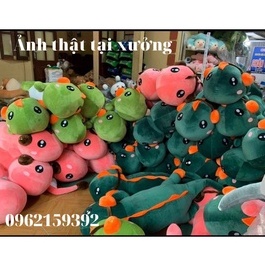Gấu Bông - Thú Nhồi Bông Khủng Tai Nghe,Khủng Long Mắt Lồi Đuôi Tim Cute Cho Bé Size To Nhỏ 1M3,1M5,1M7