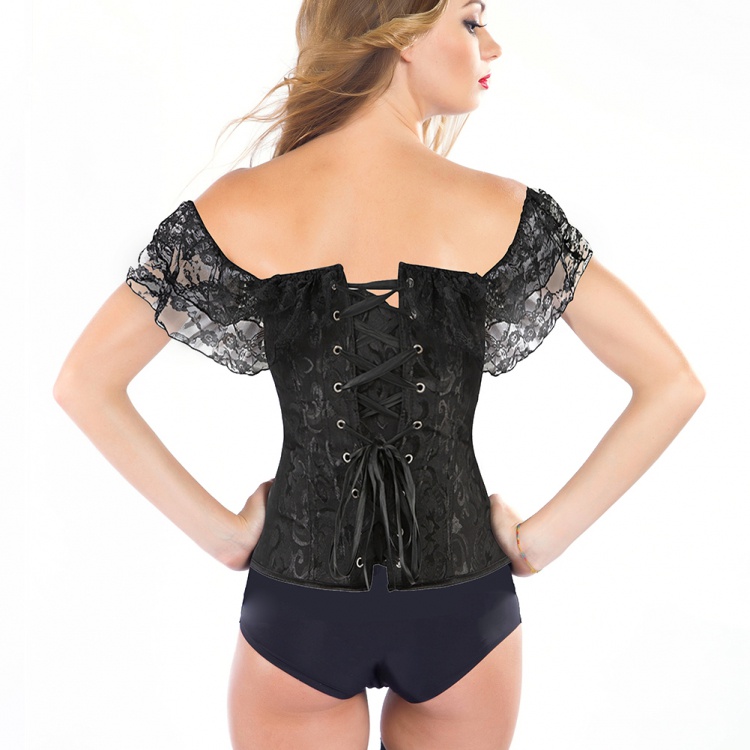 Áo corset phối ren phong cách vintage cho nữ