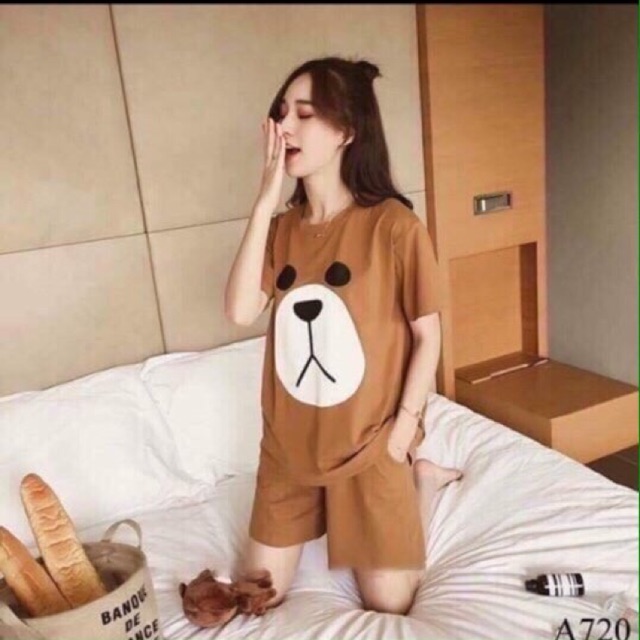 Bộ ngủ gấu Brown