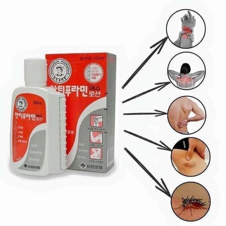 COMBO 2 Chai Dầu Nóng Xoa Bóp Antiphlamine từ Hàn Quốc 100ml/chai