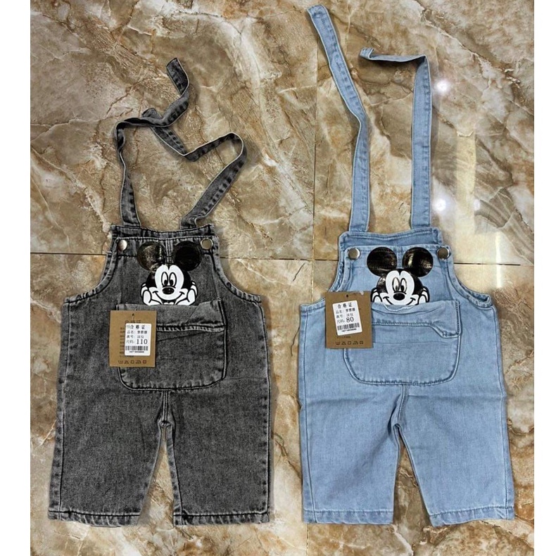 Yếm jeans ngộ nghĩnh cho bé trai/ bé gái 5-15kg
