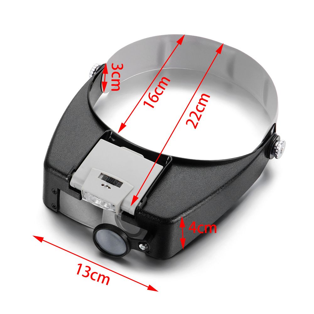 Kính Lúp Đeo Đầu Có Đèn LED Dùng Sửa Chữa Trang Sức Tiện Dụng