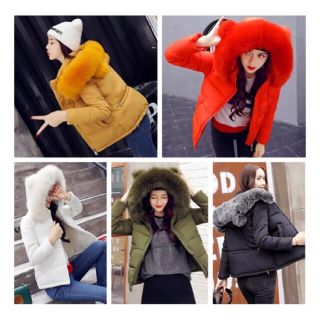 Áo phao mũ lông tai gấu