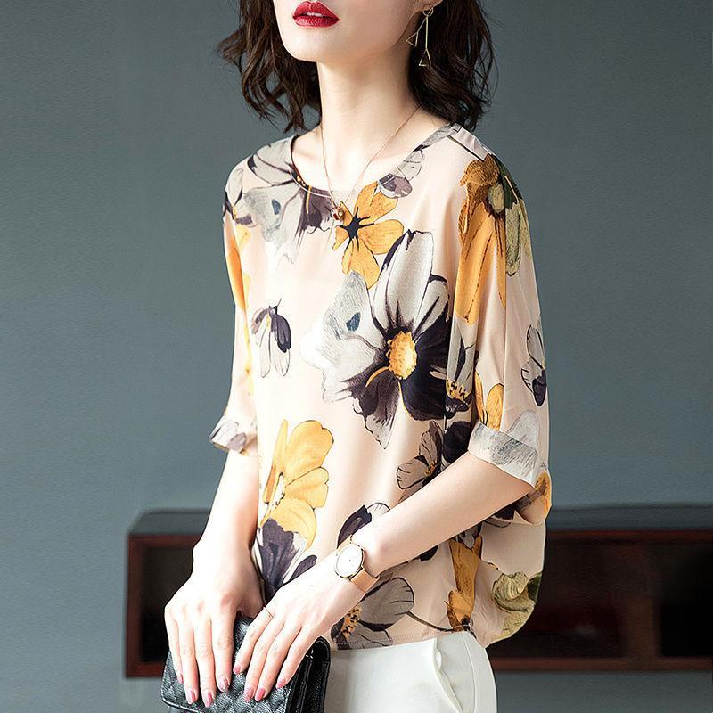 Áo Sơ Mi Chiffon Dáng Rộng In Họa Tiết Thời Trang Mùa Hè Hàng Mới Dành Cho Bạn Nữ