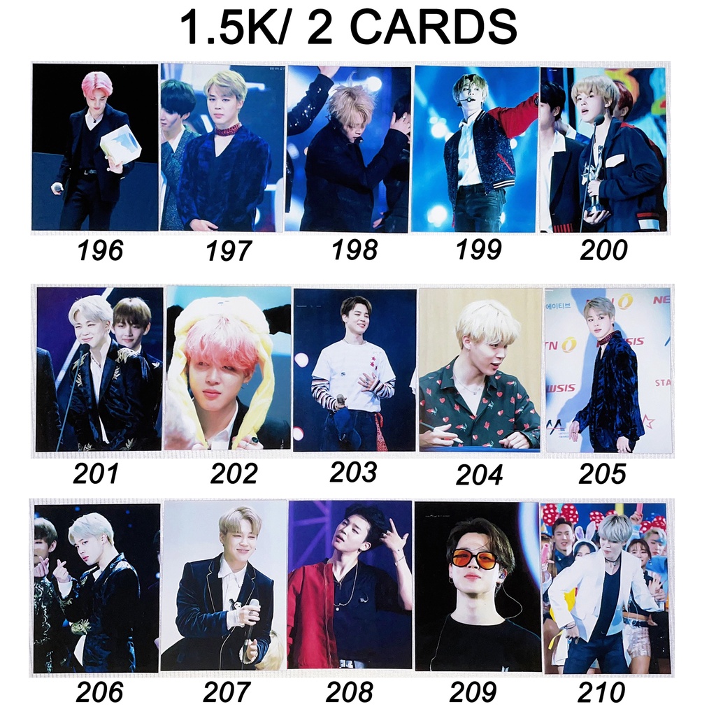 Sale set card JIMIN BTS 2