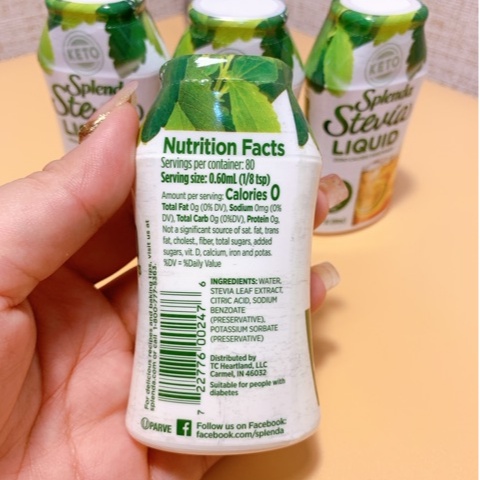Đường kiêng Splenda Stevia liquid( dạng lỏng) 0 calo( eat clean, keto, tiểu đường)