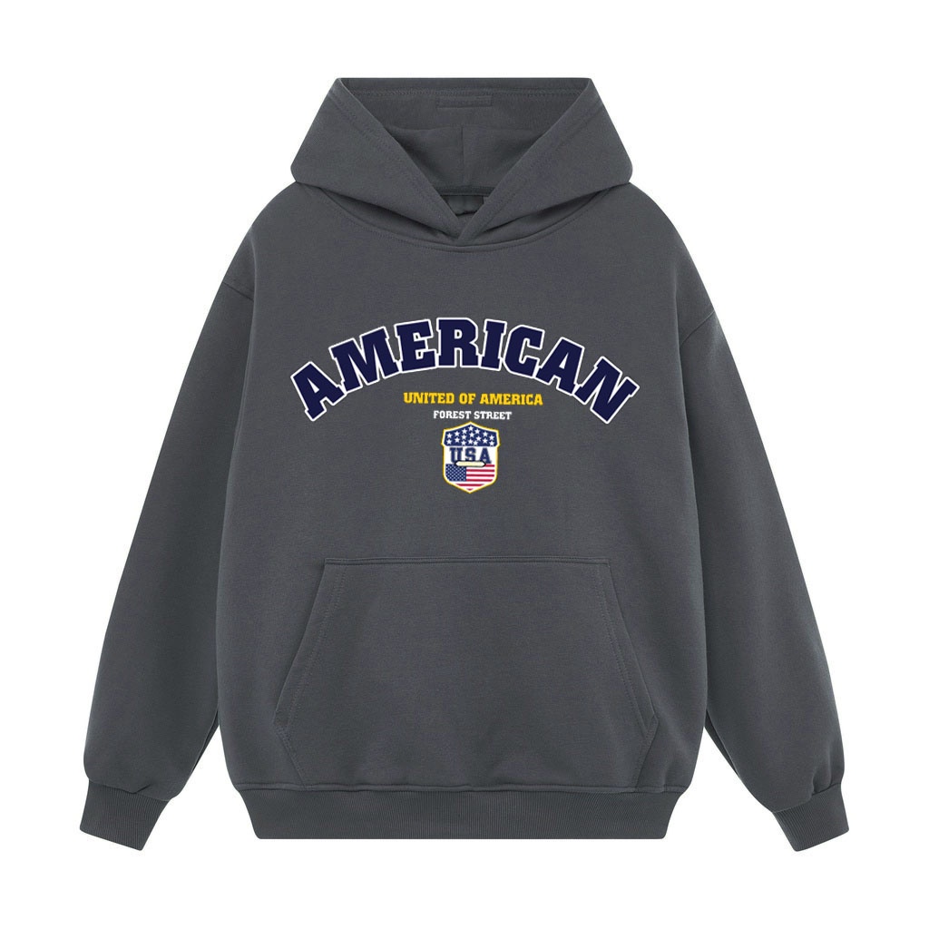 ÁO HOODIE AMERICAN 5D SIÊU NÉT,ĐẸP TRƯỚC NGỰC
