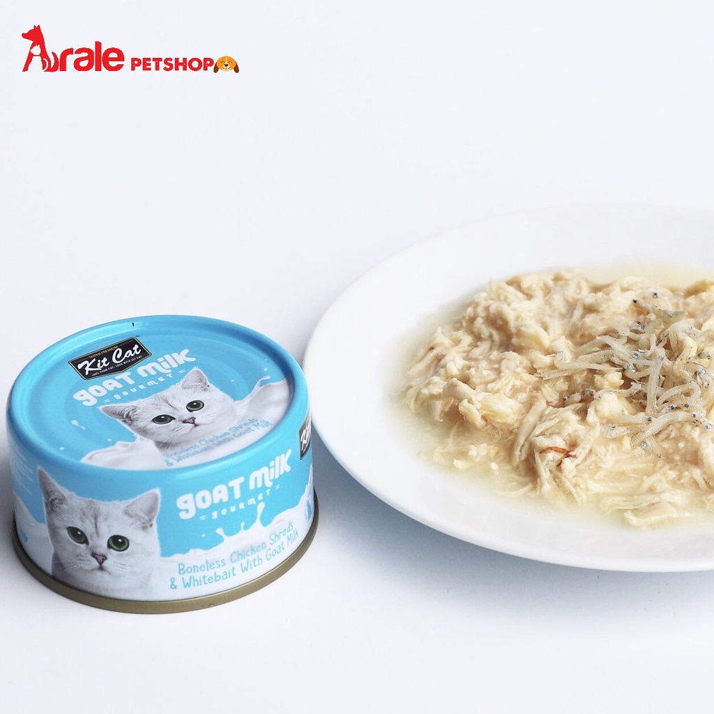 [ Đủ 12 vị ] Pate mèo sữa dê KitCat lon 70g thơm ngon bổ dưỡng