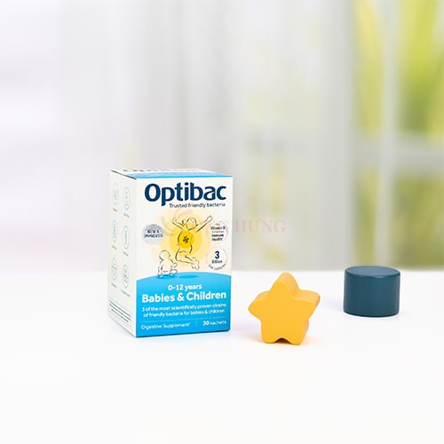 Men vi sinh dành cho trẻ em OptiBac Probiotics For Babies & Children hỗ trợ cân bằng vi sinh cho bé