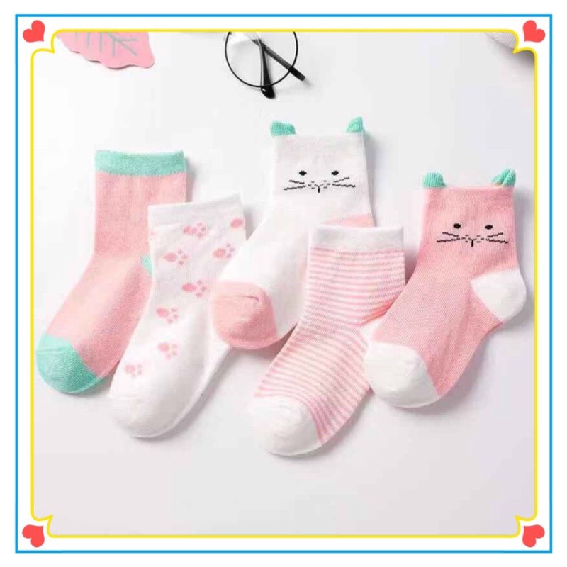 Tất trẻ em set 5 đôi cute cho bé L01