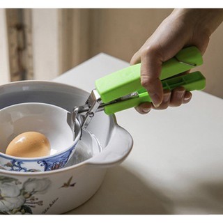 Kẹp Gắp Đồ Nóng, Đồ Hấp Kim Loại Thông Minh - Dụng Cụ Gắp Có Lò Xo Cán Nhựa Xanh