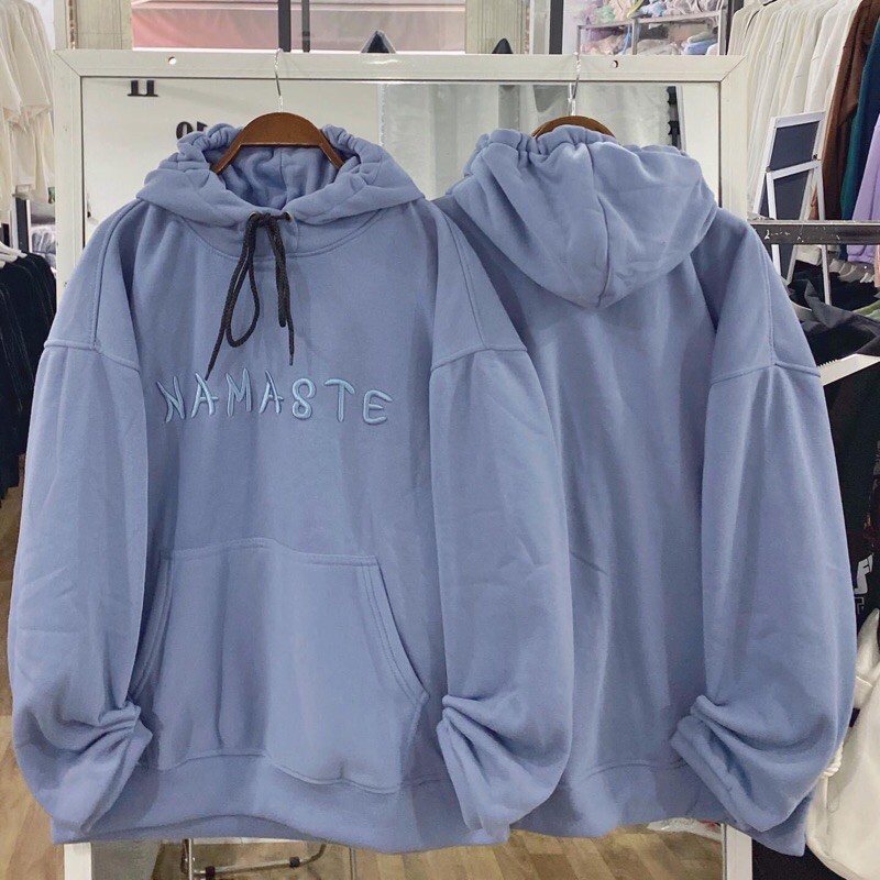 [Ảnh Thật]Áo Khoác Hoodie Unisex Form Rộng Nỉ Ngoại Nam Nữ Thêu NAMASTE ulzzang thu đông AK216 Thùy Dương Fashion | BigBuy360 - bigbuy360.vn