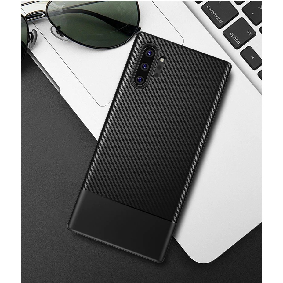 Ốp Lưng Samsung Note 10 Plus vân 3D Carbon chống bẩn