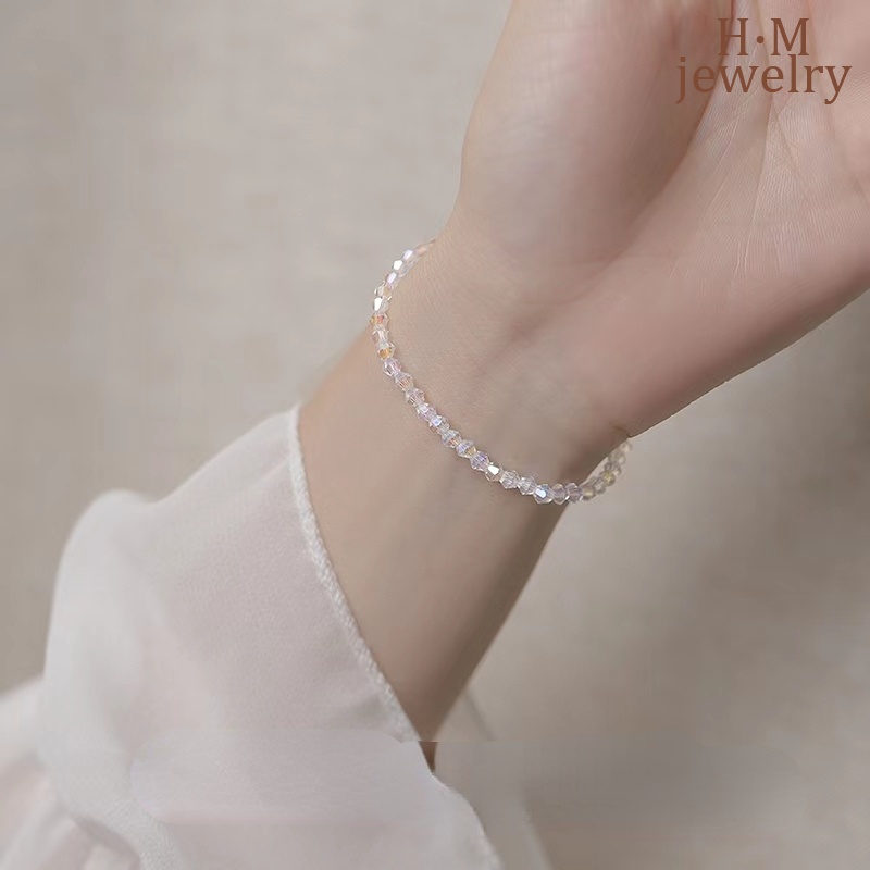 Vòng Đeo Tay Pha Lê Tự Nhiên Không Phai Màu Dễ Thương