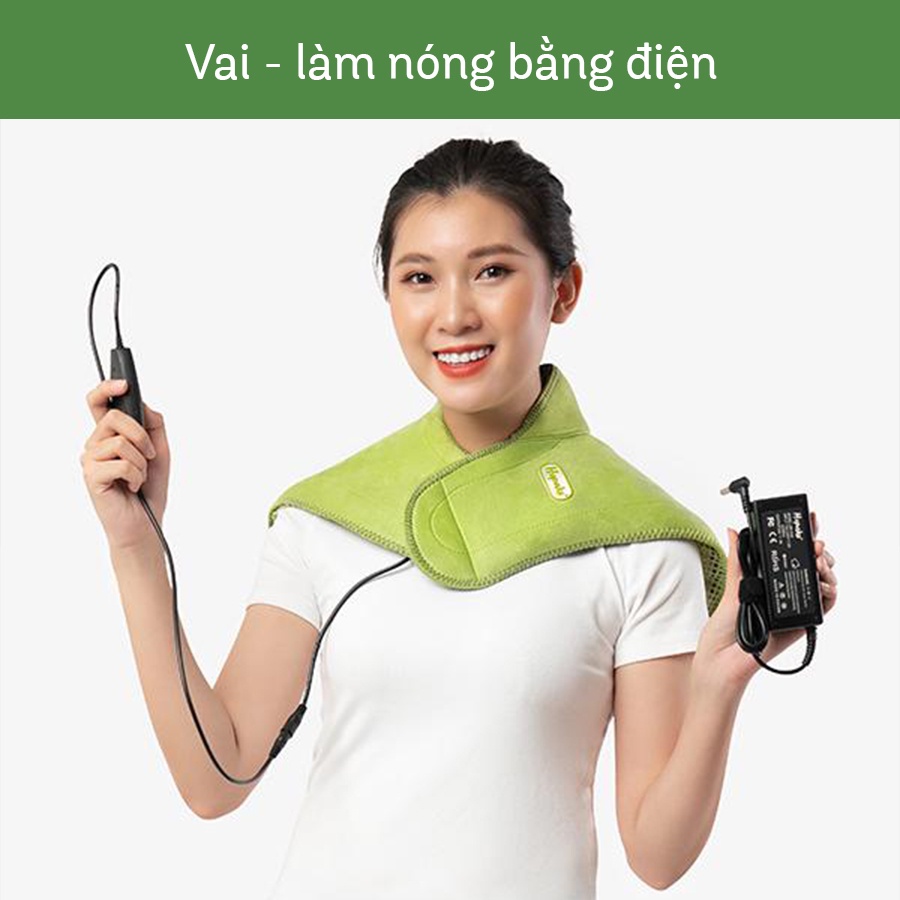 Đai chườm vai, gáy thảo dược (Hapaku) - làm nóng bằng điện