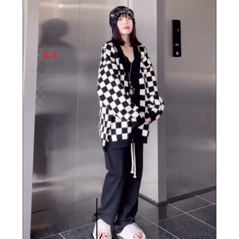 Áo khoác cadigan bàn cờ HD0622 0822
