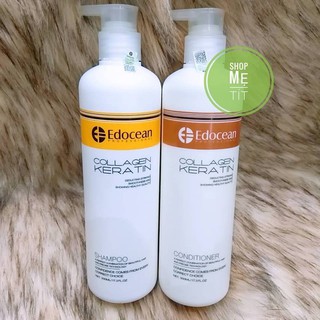 ( CHÍNH HÃNG) DẦU GỘI XẢ EDOCEAN COLLAGEN KERATIN SIÊU MƯỢT PHỤC HỒI NGĂN GÃY RỤNG TÓC 500ML