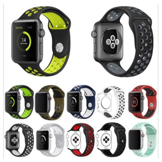 Dây apple watch ❤️FREESHIP❤️ Dây Đồng Hồ Apple Watch Nike Sport Series 5|4|3|2|1 38mm 40mm 42mm 44mm [Hàng loại 1]