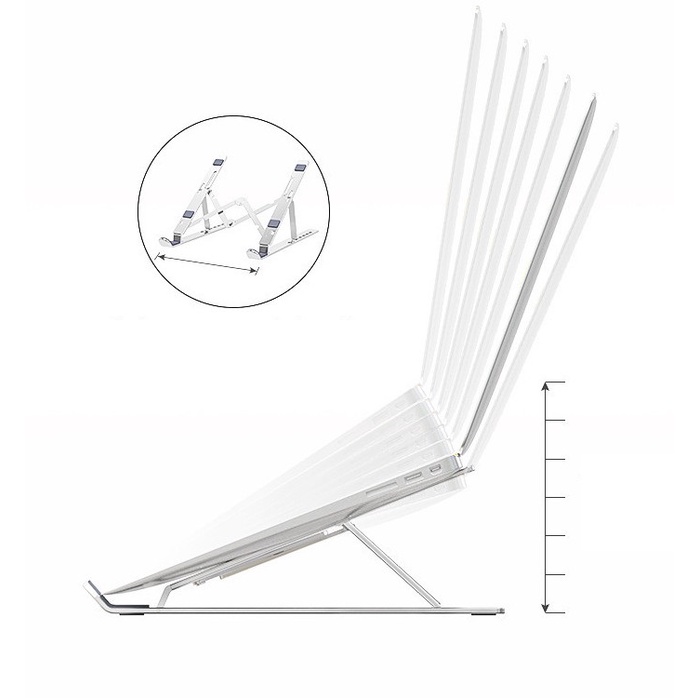 Giá đỡ laptop macbook ipad bằng nhôm gấp gọn tản nhiệt cho máy tính 11 inch - 15.6 inch cao cấp để bàn D102