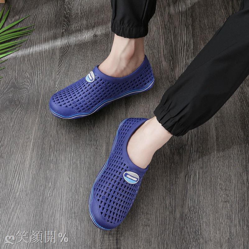 Giày Sandal Nhựa Phối Lưới Thoáng Khí Thời Trang Cho Cặp Đôi