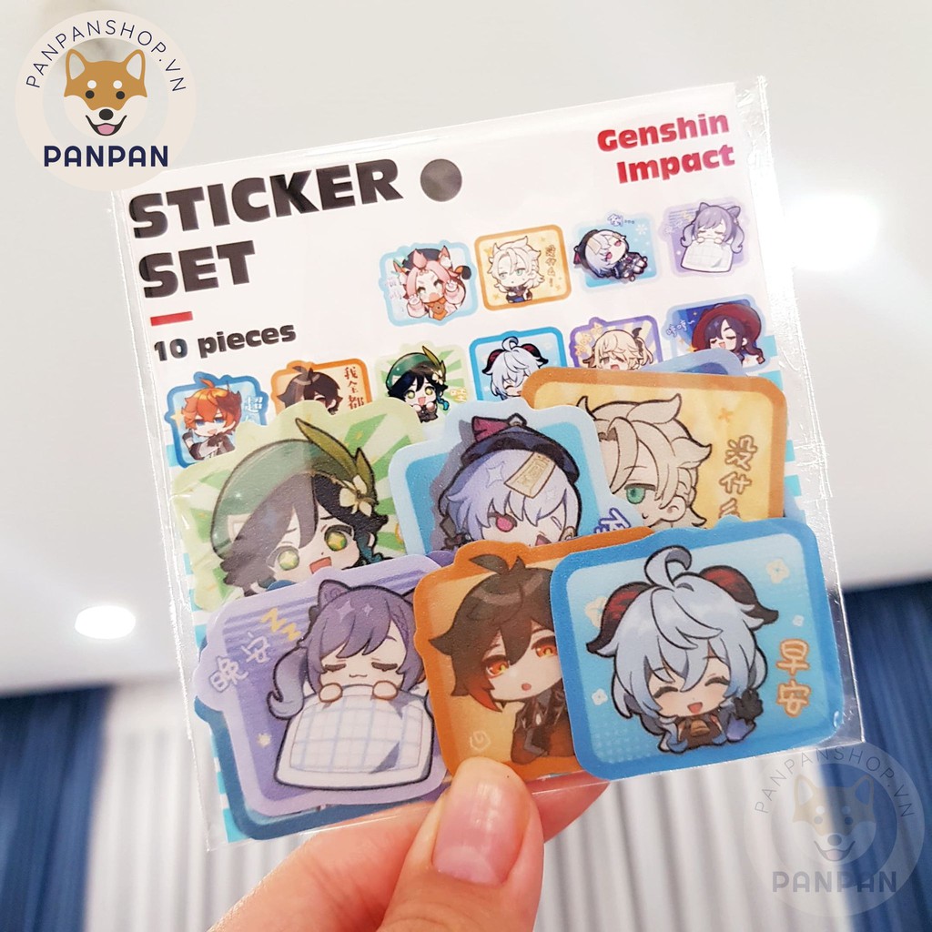 Sticker Set Genshin Impact (10 HÌNH DÁN)