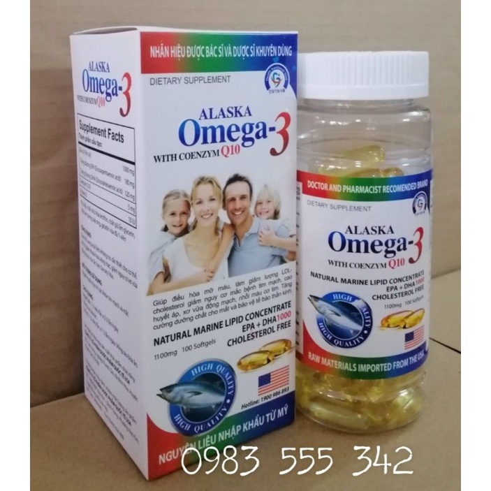 Alaska omega 3 bổ sung dưỡng chất, tăng cường thị lực cho mắt