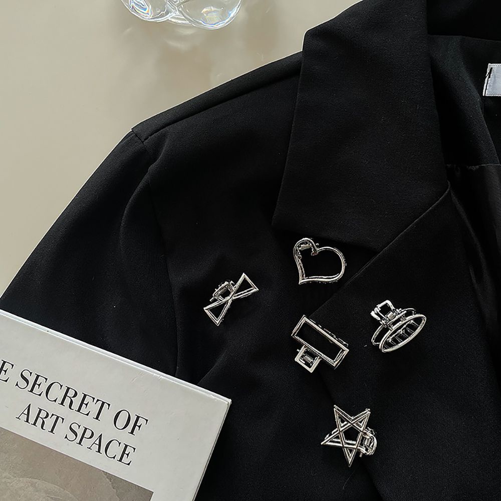 Kẹp tóc càng cua hình trái tim nhỏ dễ thương bằng kim loại phong cách Hàn Quốc cho nữ