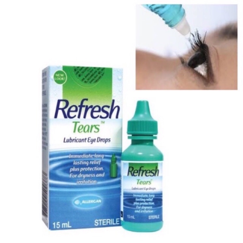Nhỏ mắt Refresh tears Nước mắt nhân tạo