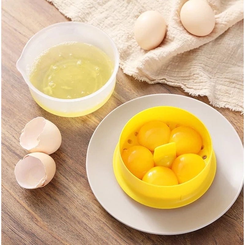 Dụng Cụ Tách Lòng Đỏ Trứng Hai Tầng Sáng Tạo Kèm Hộp Đựng